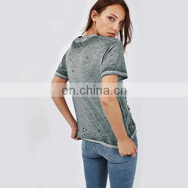 Custom T-shirt Design Wholesale Short Sleeve Women t Shirts Manufactures China photo-4