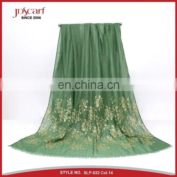 New Designs Multiple Colors Pashmina Scarf Muslim Woman With Embroidery Pattern photo-3