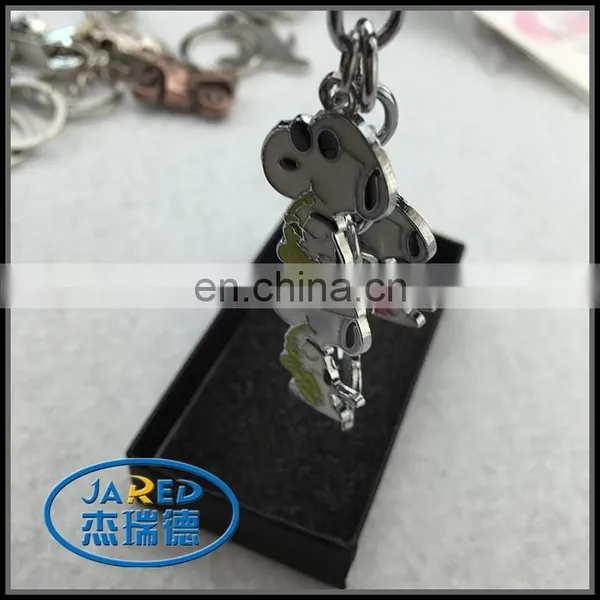 Colorful Spotty Dog Keychain Snoopy Metal Keyring photo-5