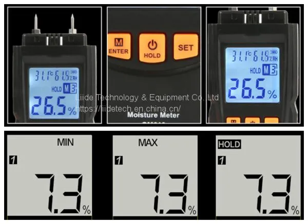 LM161 Handheld Digital Wood Moisture Meter With Integrated Probe photo-5