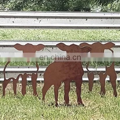 Rustic Animal Corten Steel Statue photo-3