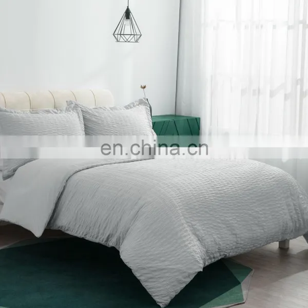 California Bedding Set Full Single King Size Grey 4 Pcs Duvet Cover Set With Zipper photo-2