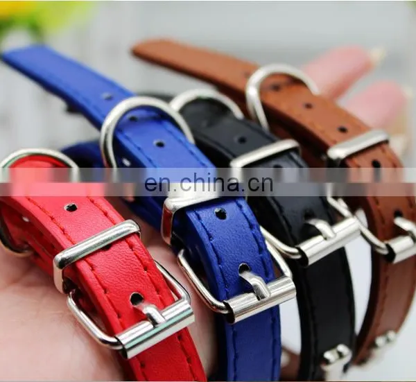 Soft Touch Basic Classic Padded Leather Pet Collars Adjustable Durable Dog Collars Pet Supplies photo-5