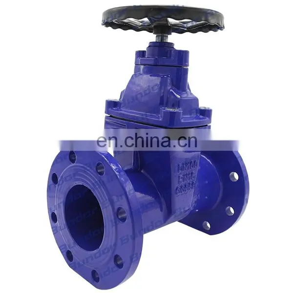 Bundor Resilient Seat Gate Valve Flanged Ends Dn100 Pn16 Handwheel Non Ring Stem Soft Seal Gate Valve photo-2
