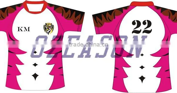 High Quality OEM Design Pattern Striped Rugby Jersey for Tournament Training photo-5