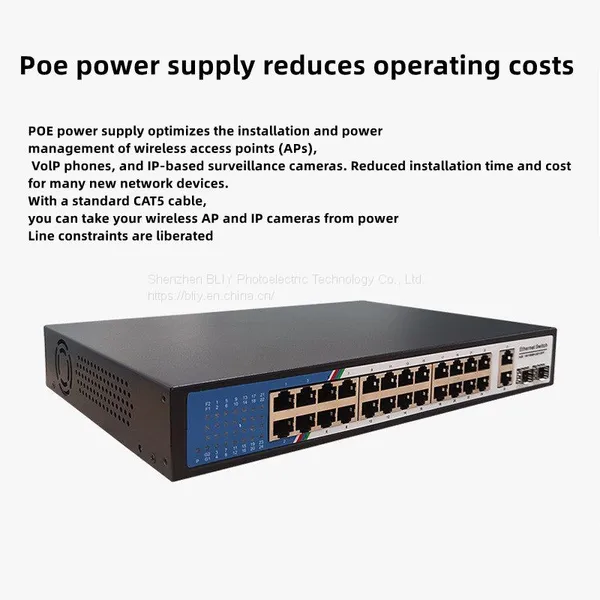 24 Poe Ports Network Switch 1000Mpbs Transmission Poe Switch photo-2