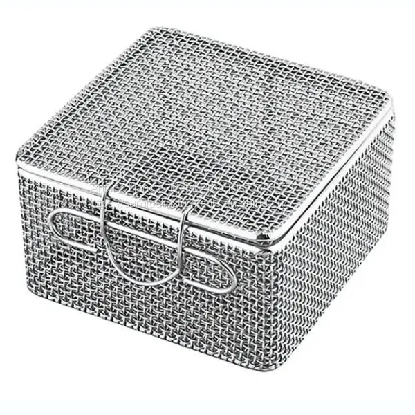 Stainless Steel Screens for Small Parts With Clip Closure MICRO MESH TRAYS Micro Fine Mesh Baskets With Lids photo-3