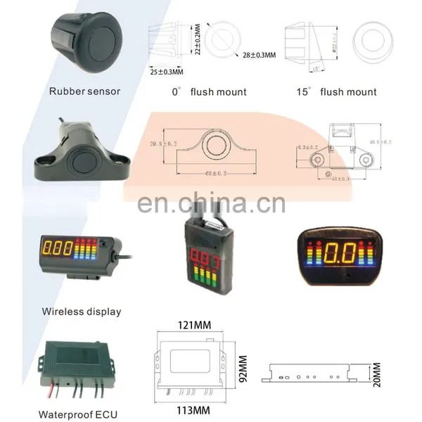 High Quality Waterproof OEM Toyota Bus Forklift Reverse Parking Sensor photo-2