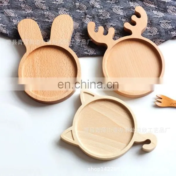Creative Good Quality Bamboo Antler Shaped Serving Plate Tray Christmas Snack Food Elk Decorative Tray photo-2