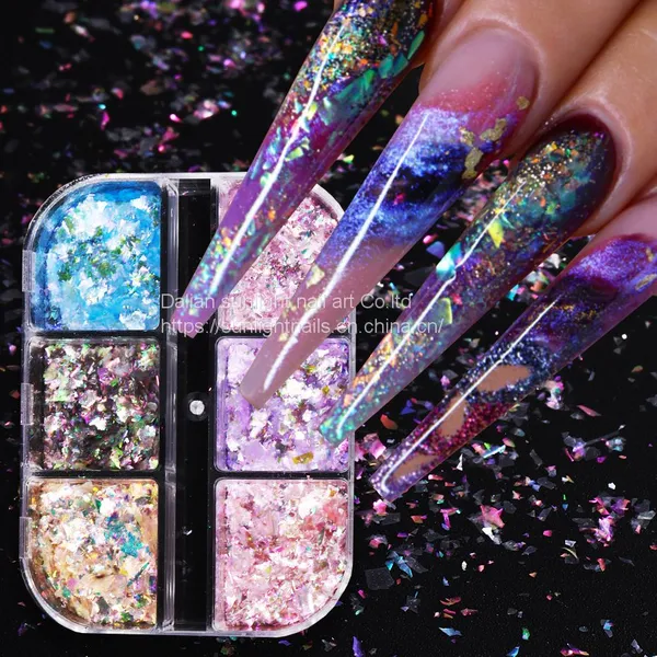 Nail Fantasy Opal Powder Thin Aurora Cloud Brocade Powder Ice Crystal Snow Velvet Powder Dream Nail Jewelry Wholesale