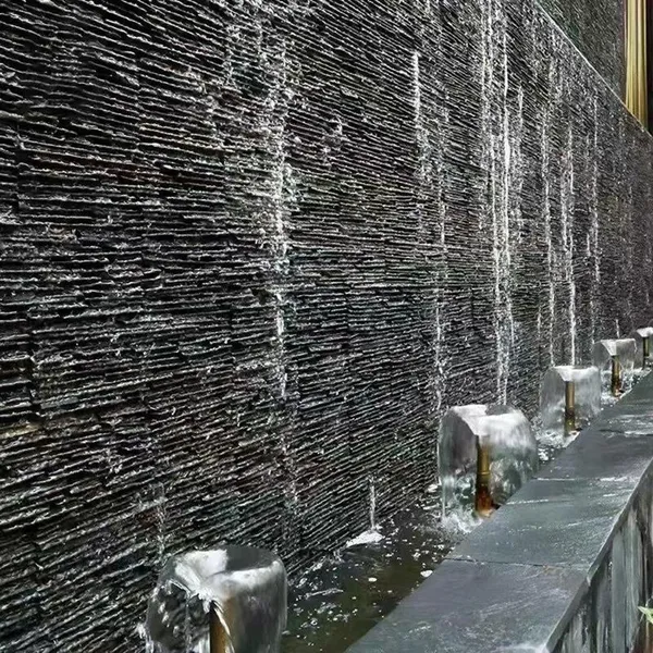 Natural Slate Waterfall Wall,Slate for Water Features,Waterfall-style Stone Background Wall