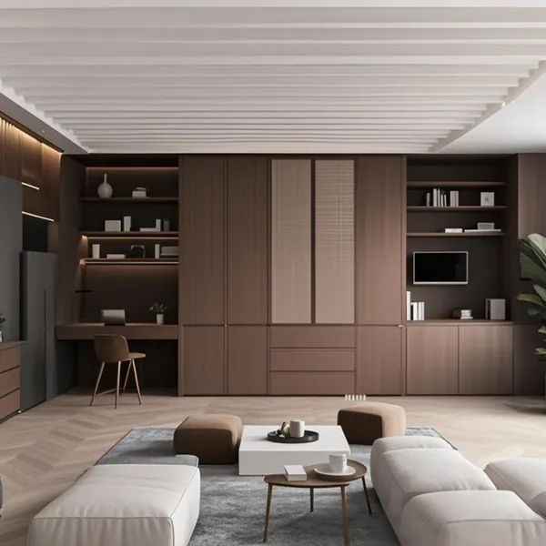 Hangmei Black Walnut Color Solid Wood Paint-free Board, 15/18/20mm Thick Large Board With Pure Rubber Wood Finger-jointed Board as Substrate photo-5