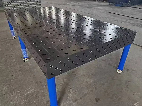 Junyuan Gray Cast Iron High Wear-resistant Robot Welding Platform, Civil Air Defense Welding Platform, Anti-deformation Steel Parts, Large Quantity of In-stock, Physical Factory photo-3