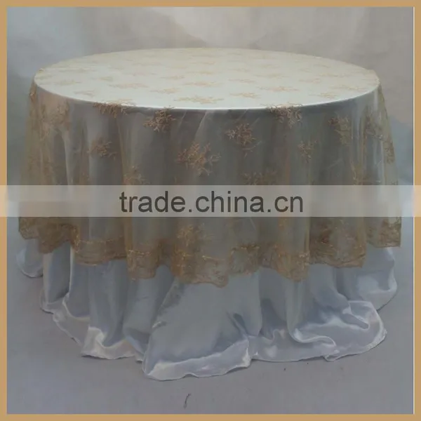 TL002B Well-made Popular and Hotsale Round Lace Wedding Cheap Table Overlay photo-5