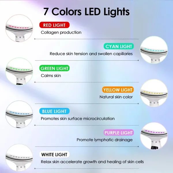 7-color LED Facial and Neck Massager, Suitable for Anti-aging Home Care. photo-3
