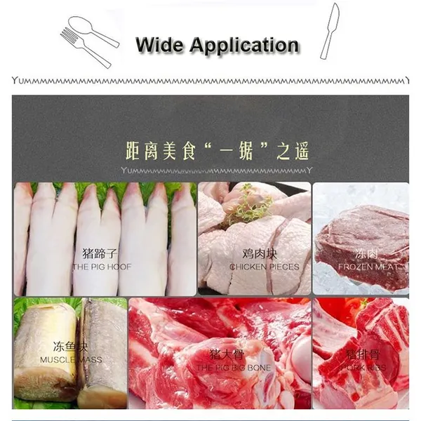 QDMECH Commercial Electric RL007 Meat Bone Saw Machine Stainless Steel Frozen Meat Fish Bone Cutting Machine for Restaurant and Slaughterhouse photo-4