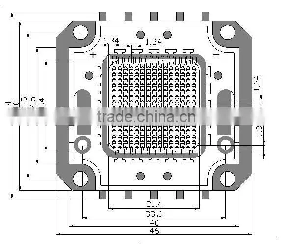 620nm - 630nm Red 100W Epistar Cob Led Chip photo-2