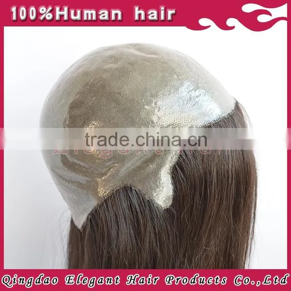 2015 Qingdao Elegant Hair High Quality Thin Skin and Crown Lace Wig photo-3