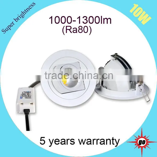 360 Degree Rotatable Led Ceiling Light Power Dimmable 10w Cob Gimbal Downlight Quality Choice photo-2