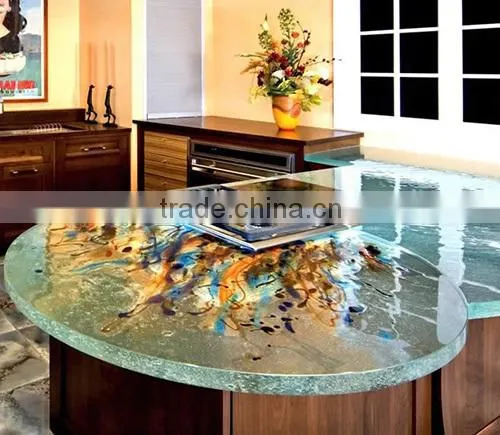 Factory Supply Decorative Glass Glass Partition for Kitchen Outdoor Glass Partition Living Room Partition Wall photo-4