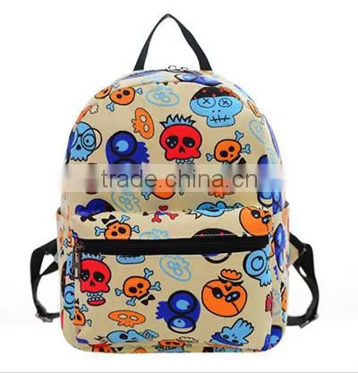 High School Students Backpack Canvas Printing Girls Shoulder Bag Manufacture photo-3