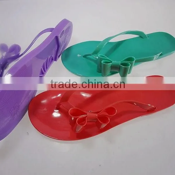 2015 New Fashion Flower Ladies Pvc Slipper photo-6