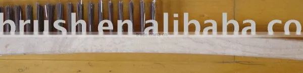 Scratch Steel Wire Brush With Long Wooden Handle