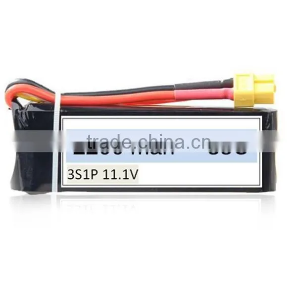 Rechargeable LiPo Battery Pack 11.1V 2200mAh 3S Continuous High Rate 35C