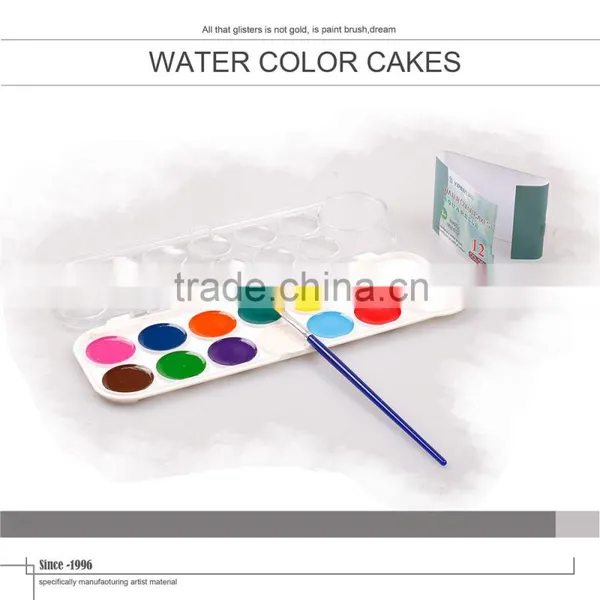 Washable 12 Colors Dry Water Color Cake For Aquarelle photo-2