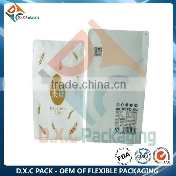 Plastic Handle Quad Seal 5kg Rice Packing Bags With Side Gusset photo-3