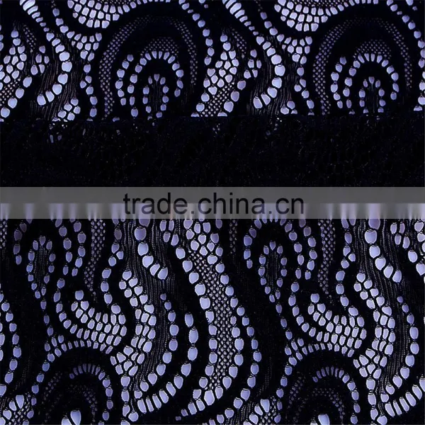 Heavy Black Cord Lace Fabric photo-3