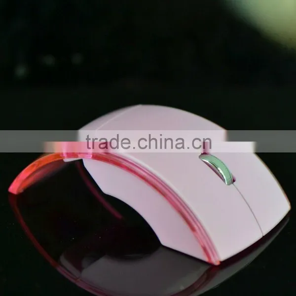 Transparent 2.4G Wireless Mice Folding Mouse photo-3