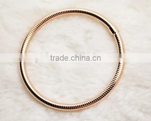 Rose Gold Snack Chain Thin Cuff Bangle Bracelet photo-6