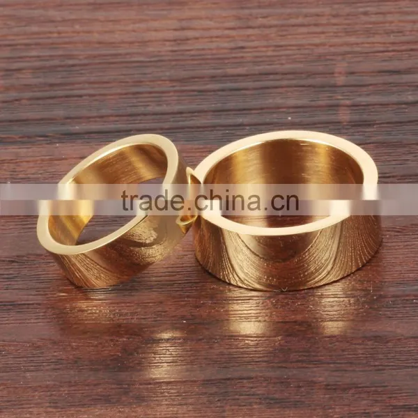 Factory Direct Price Fashion Design 18K IP Gold Ring Design for Couples photo-3
