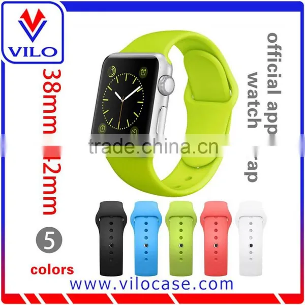 Fashion Green Silicone Watch Band for Apple Watch, Silicone Watch Strap Supplier's Choice photo-5