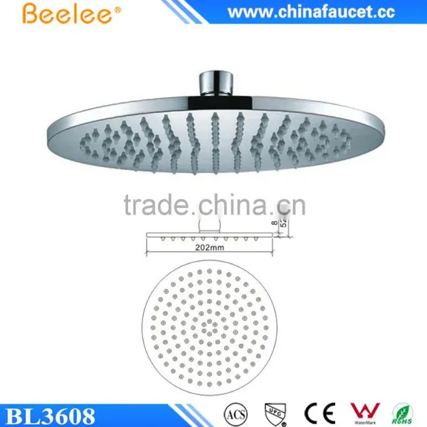 202mm Round Brass High Pressure Spray Water Saving Overhead Shower photo-4