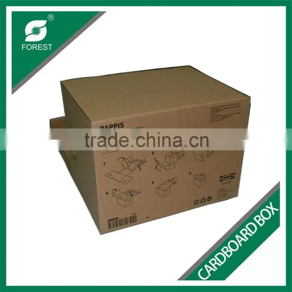 ACCEPT CUSTOM ORDER BROWN CORRUGATED CARDBOARD STORGE PACKING BOX WITH INSTRUCTIONS PRINTING photo-4