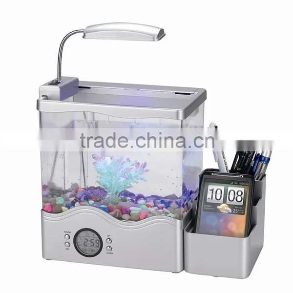 Mini Fashionable USB Desktop Aquarium With Pen Holder photo-2