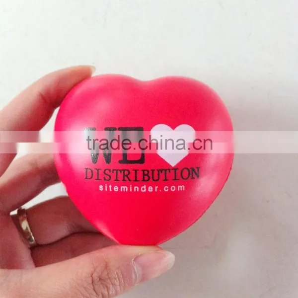 Red Heart Shape pu Stress Ball photo-2
