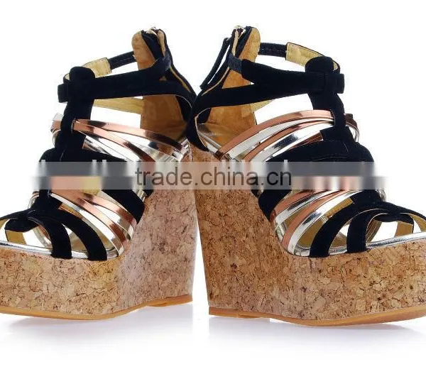 2016 Fashion Black Ladies Shoes Platform Pumps photo-3