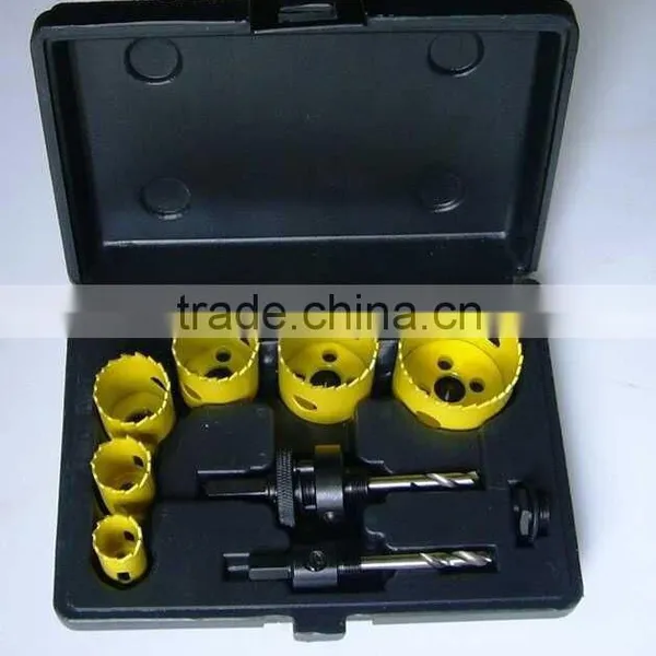 9 Pcs Bi-metal Hole Saw Kit