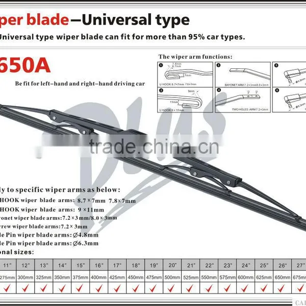 T650A Car Accessories Stainless Steel Frame Windshield Wiper Blade photo-5