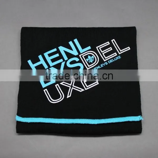 CUSTOM KNITTING PATTERN SCARF AND SNOOD WITH PRINTING LOGO photo-3