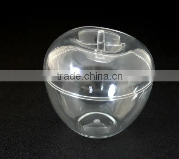 Acrylic Candys Box / Snack Canister / Cookie Jar - Popular Apple Shape