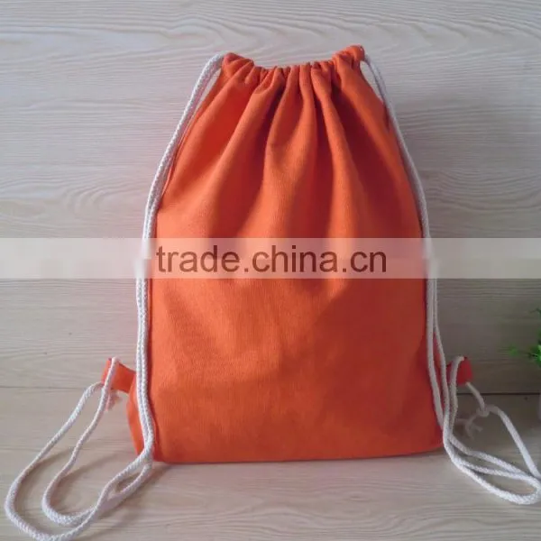 Wholesale Cotton Children Bag Drawstring School Backpack photo-4