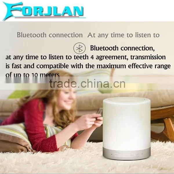 Portable Bluetooth 4.0 Smart Touch Music Light Speaker With Colorful Light for Iphone/android App photo-5