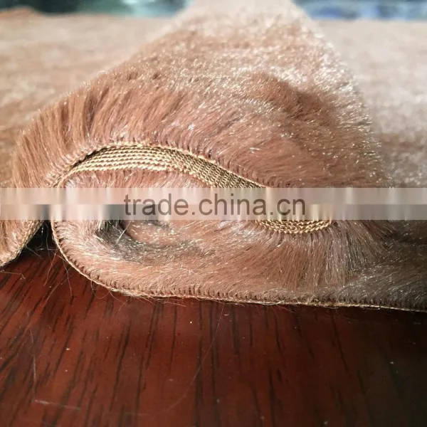 Brown Short Pile Wave Pattern Fake Fur Fabric for Garment,bag photo-3