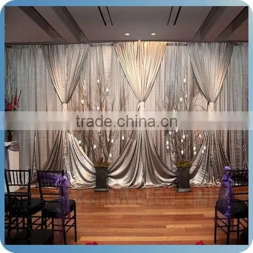 Allstar Elegant Telescopic Beautiful Pipe Drape System Wedding Backdrop Stand photo-4