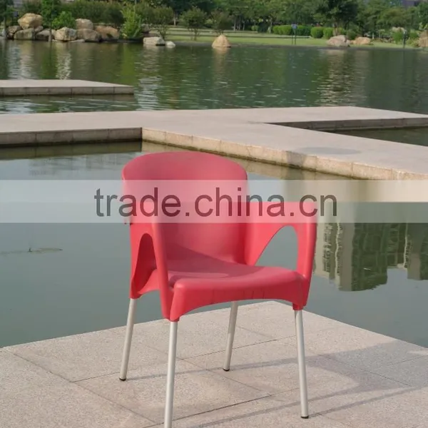 Colorful Plastic Leisure Coffee Shop Chair and Aluminum Square Table Set YC081 YT2 photo-5