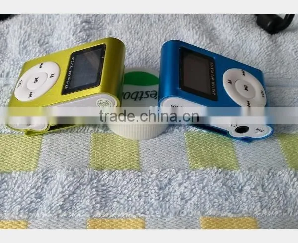 Free Prelaod FM LCD Display Clip Mp3 Player,metal Mini Screen Mp3 Music Player photo-3